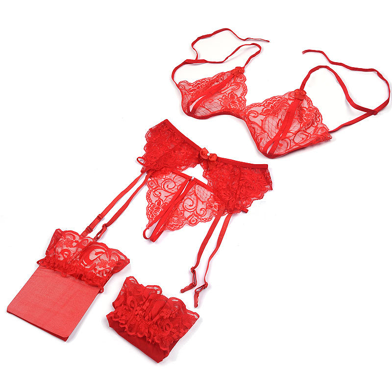 1 Set Women's Lace Lingerie, S – Sheer Mesh Bra Bewertung und Preis