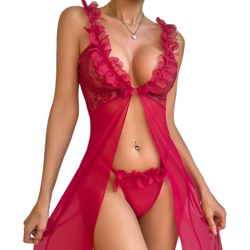 Red Transparent Mesh Suspender – Sheer Mesh Bra Bewertung und Preis