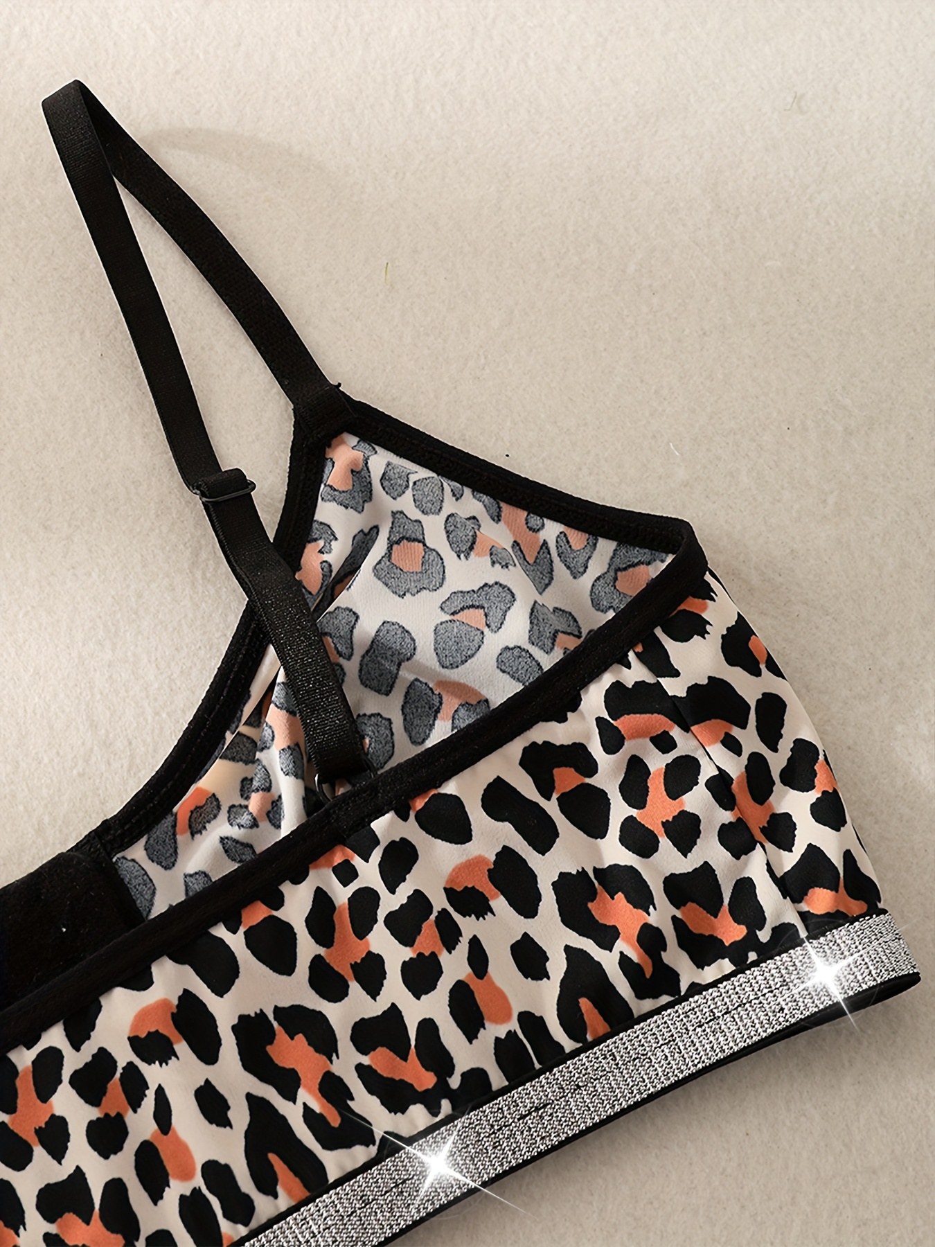 1pc Women's Leopard Print Wire – Wirefree Bra Comfort Bewertung und Preis