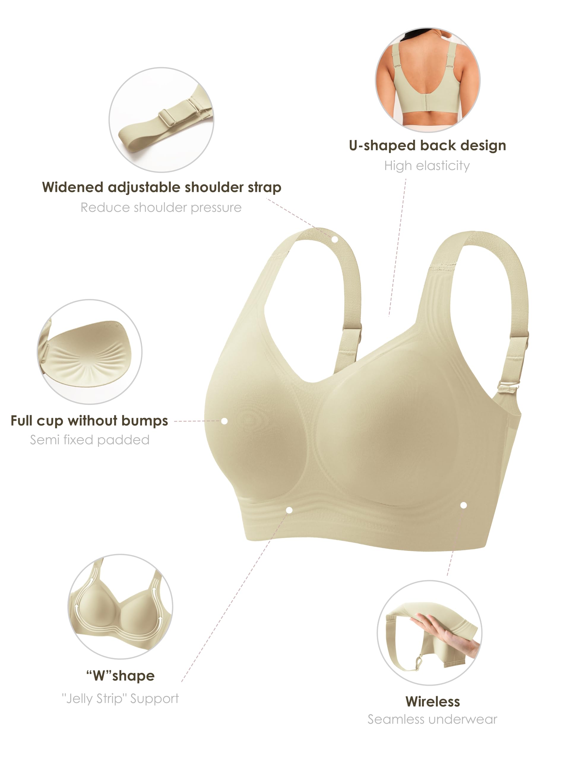 Women Wirefree Bras for Women  – Underwire Bra Padded Bewertung und Preis