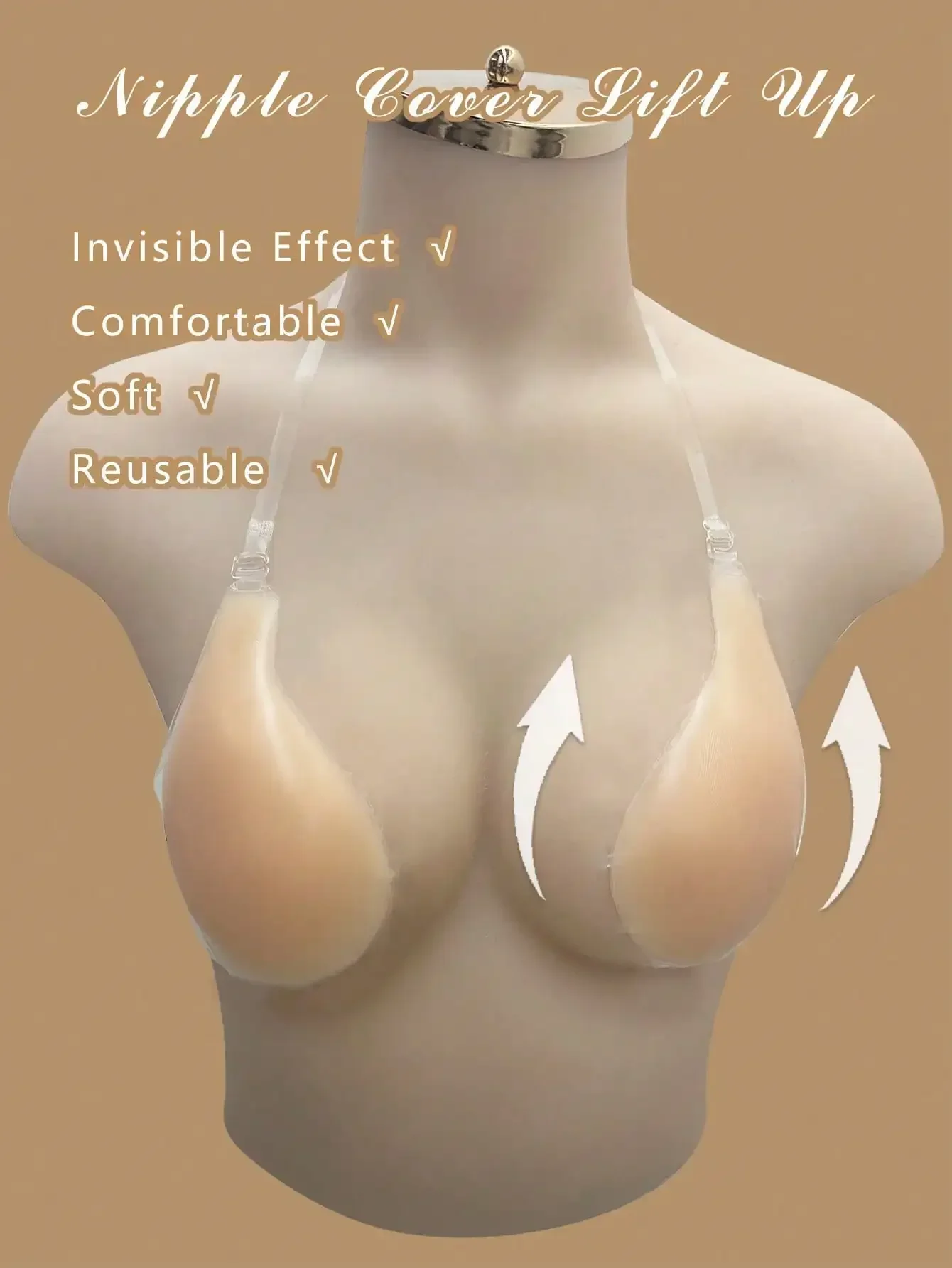 1pc Invisible Backless Straple – Push Up Bra Silicone Bewertung und Preis