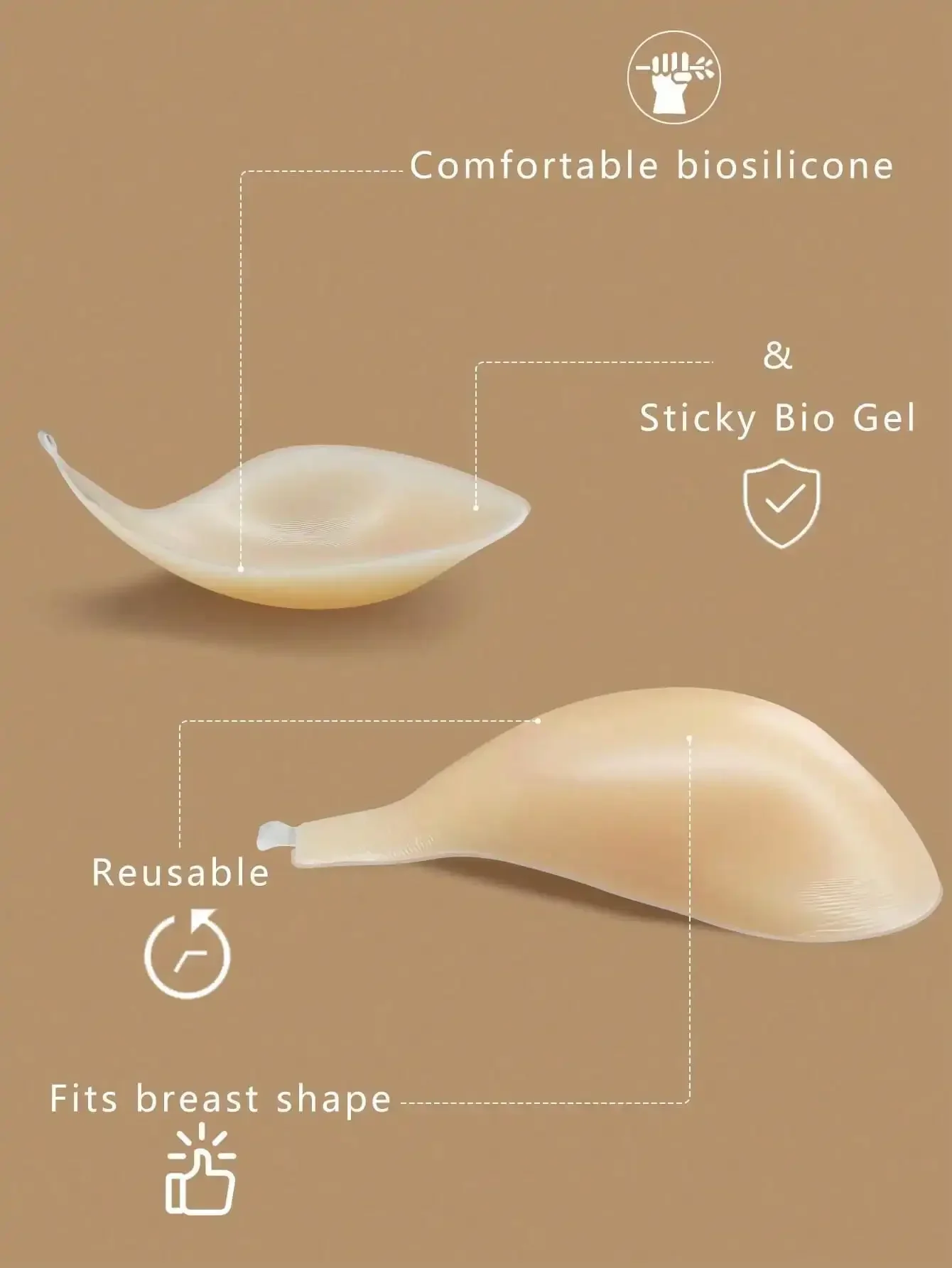 1pc Invisible Backless Straple – Push Up Bra Silicone Bewertung und Preis