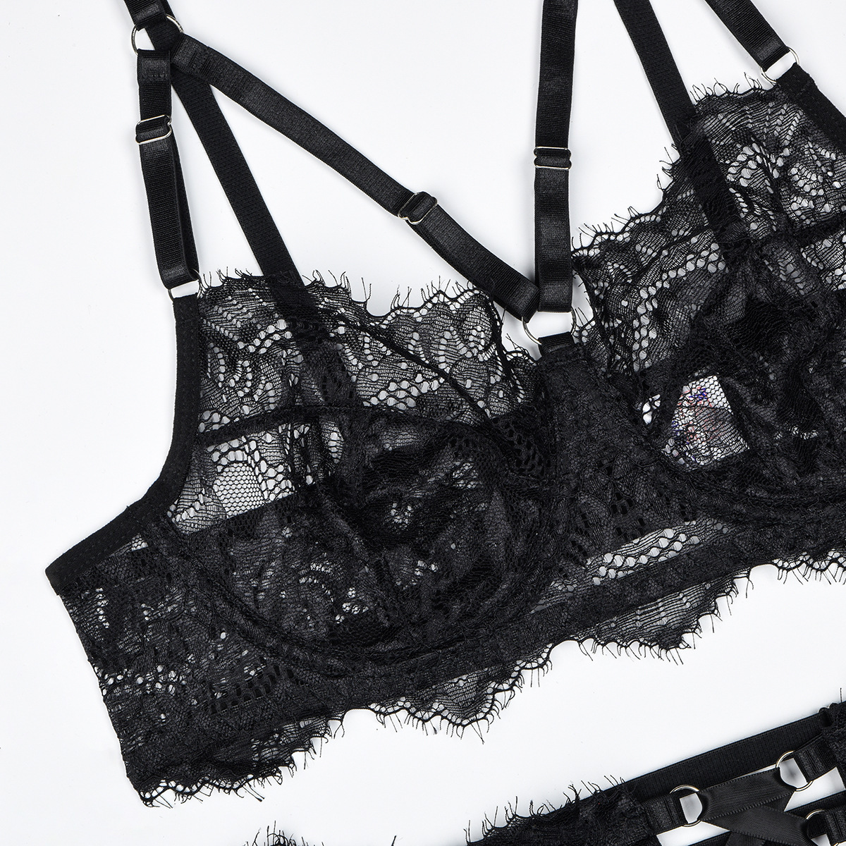 6pcs Sexy Lingerie Shaping Und – Sheer Mesh Bra Bewertung und Preis