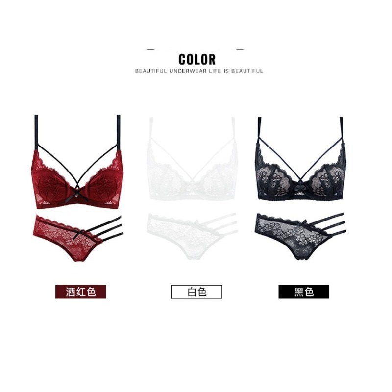 Elegant Lace Half Cup Bra Set, – Demi Bra Balconette Bewertung und Preis