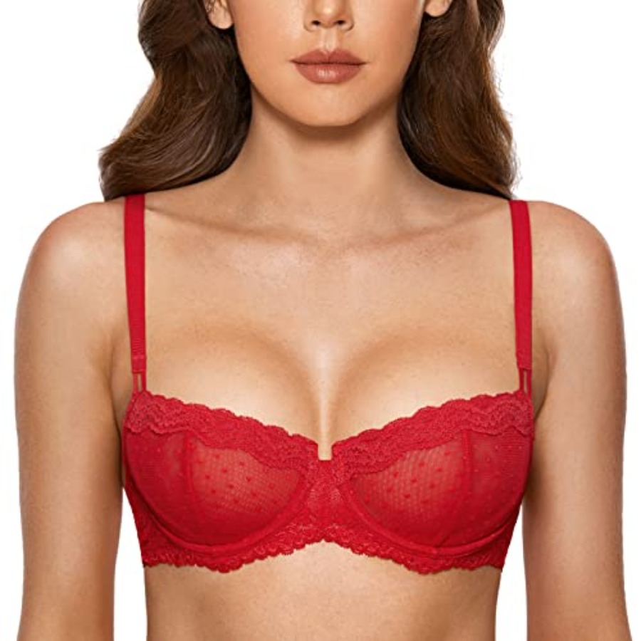DOBREVA Women's Sexy Lace Bra  – Demi Bra Balconette Bewertung und Preis