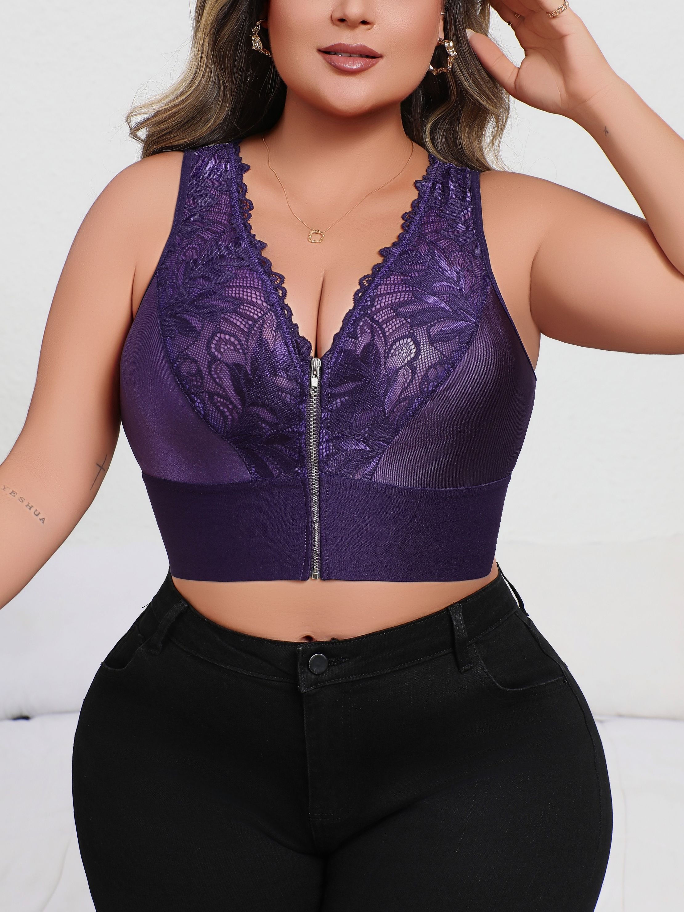 New Arrival Plus Size Sexy Pur – Plunge Bra Push Up Bewertung und Preis